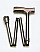 The walking stick folded