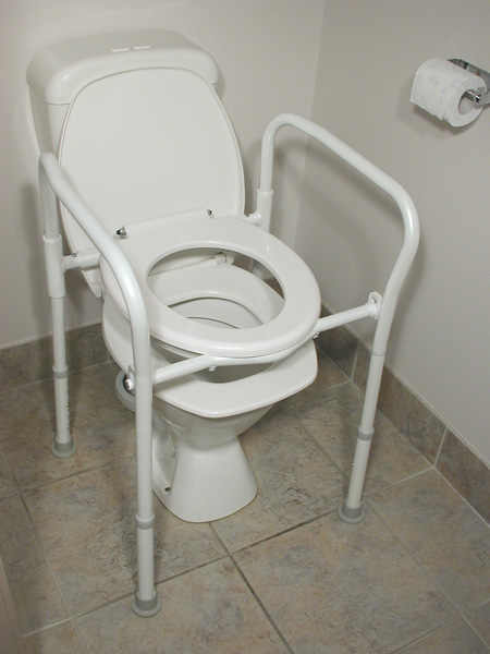 Folding Aluminium Over Toilet Aid Without Splash guard Bucket And Lid Product Code 8560A