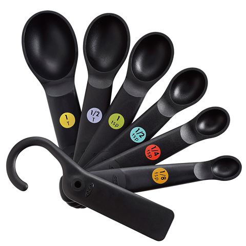 Black measuring spoons OXO Good Grips. Product Code Black-M7