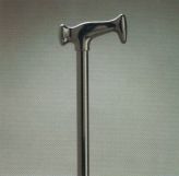 Plastic T Handle Adjustable Walking stick Black  Product Code 570