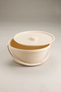 Commode Bowl Beige with lid and handle. Product Code AZ0050