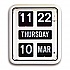 Calendar Clock Day of the Week Product Code BQ170